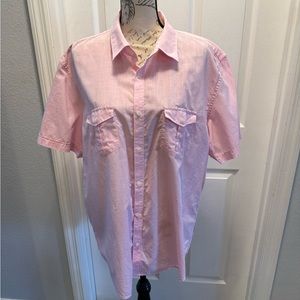 Calvin Klein Pink Short Sleeve Button Down Shirt